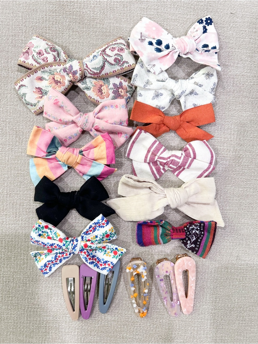 Hair Bows and Clips - Multicolor Set little poppy & boutique